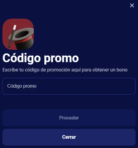 Activar un código promocional en Spinay Casino